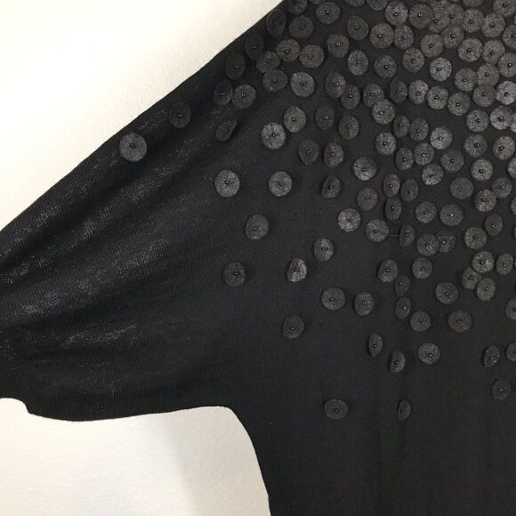 Love Moschino Black Tunic Sweater Size Medium? Asym Sleeve Knit Wool Blend. - Picture 7 of 10